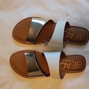 White and Gold Sandals